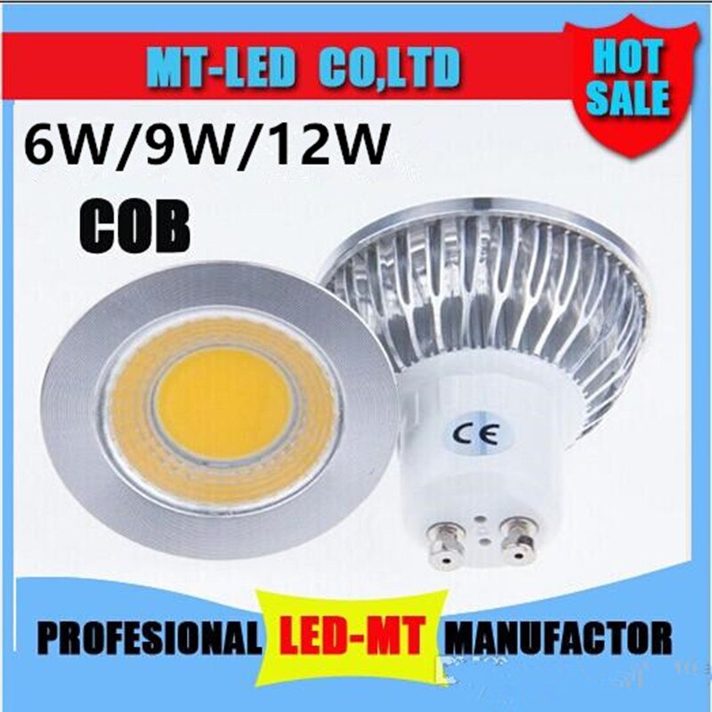 10 X LED  6W 9W 12W COB MR16 GU10 E27 E14GU5.3 LED     ,  MR16 12V E27 GU10 E14 AC 110V